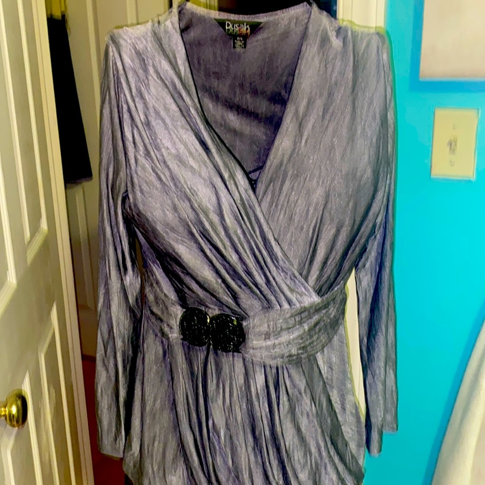 Sisal gray silky blouse PS